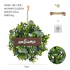 Customized hemp rope+hook simulation plant flower ring cross -border home doors and windows hanging decoration simulation green plant fake flower ring