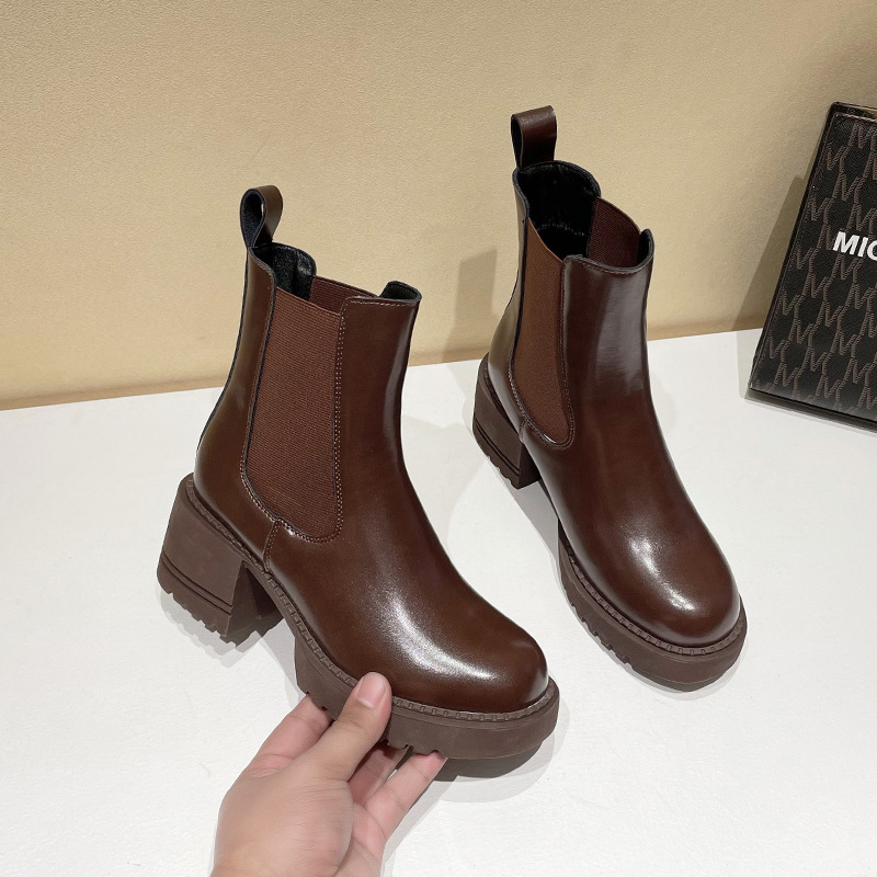 Desert Boots Hiking Boots Faux Fur Casual Bohemian Flat High Heel Round Toe Square Toe Zipper Sports Travel Shoes Boots_voghion.com