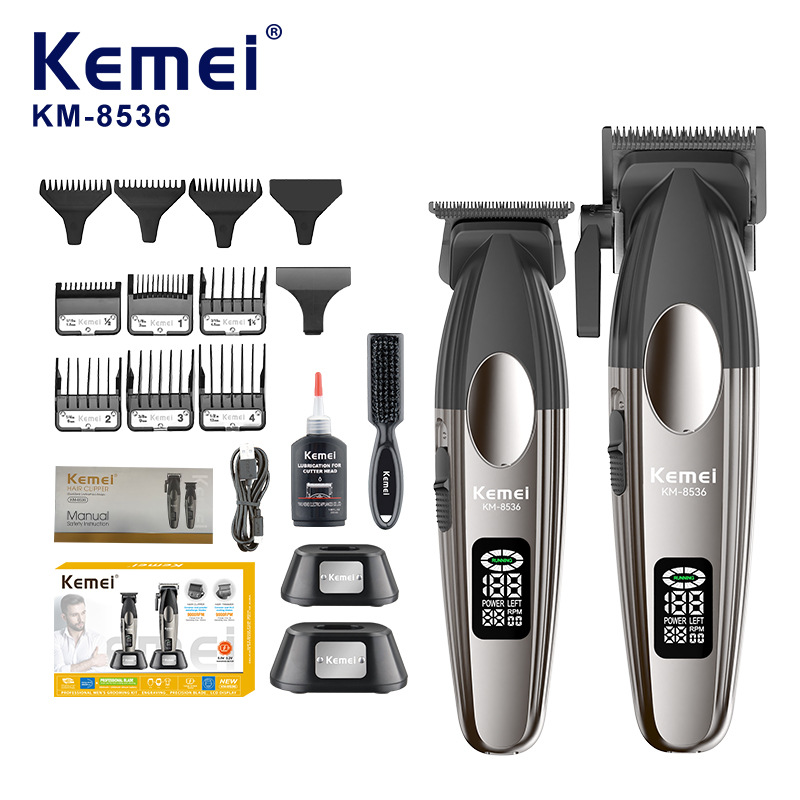 Kemei corte de pelo eléctrico de empuje conjunto de corte de pelo especial de salón de pelo de alta potencia empuje eléctrico empuje de aceite eléctrico al por mayor