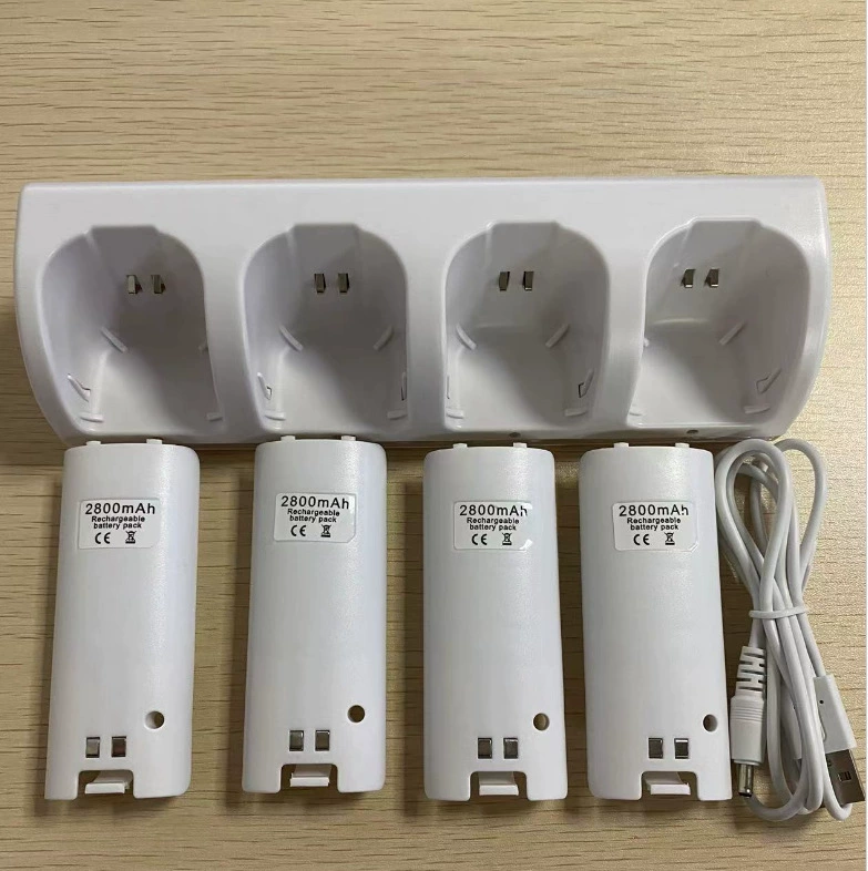 Wiiu/wii four -зарядное Wii зарядное батарея Wii 4 -в-1 набор батарей Wii батарея+сиденье зарядка