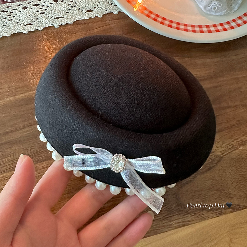 Divertido pequeño arco de seda de oro pequeño sombrero de regalo de Año Nuevo atmósfera sombrero para el cabello para el cabello para el cabello para el cabello