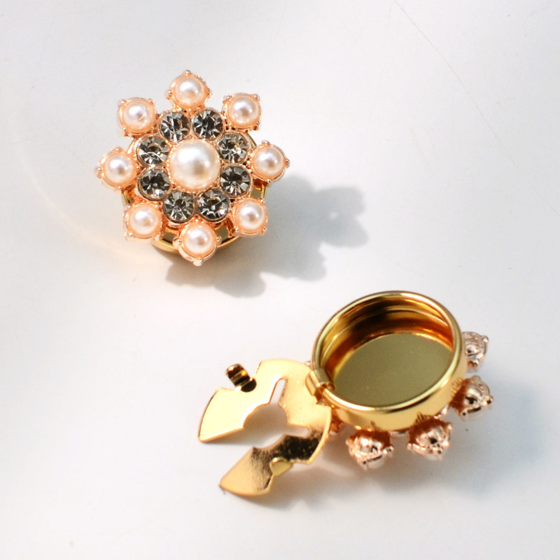 Button coverメーカークロスボーダーシャツカフスカフス花柄花柄飾りボタンカバー|undefined