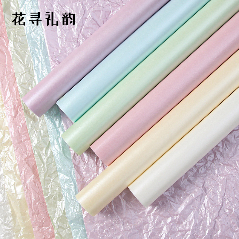 38 gramos de papel de pearl-gloss Sydney papel frotado a mano florista ramo de regalos de papel plegable papel de embalaje impermeable al por mayor