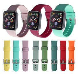 适用苹果手表表带Apple watch1234567代SE手表带硅胶表带厂家现货