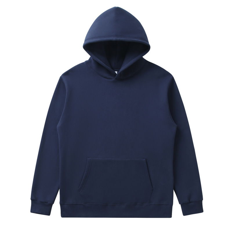 Men's FW2025 US Streetwear Hoodie - Solid Color Thick Fleece|undefined