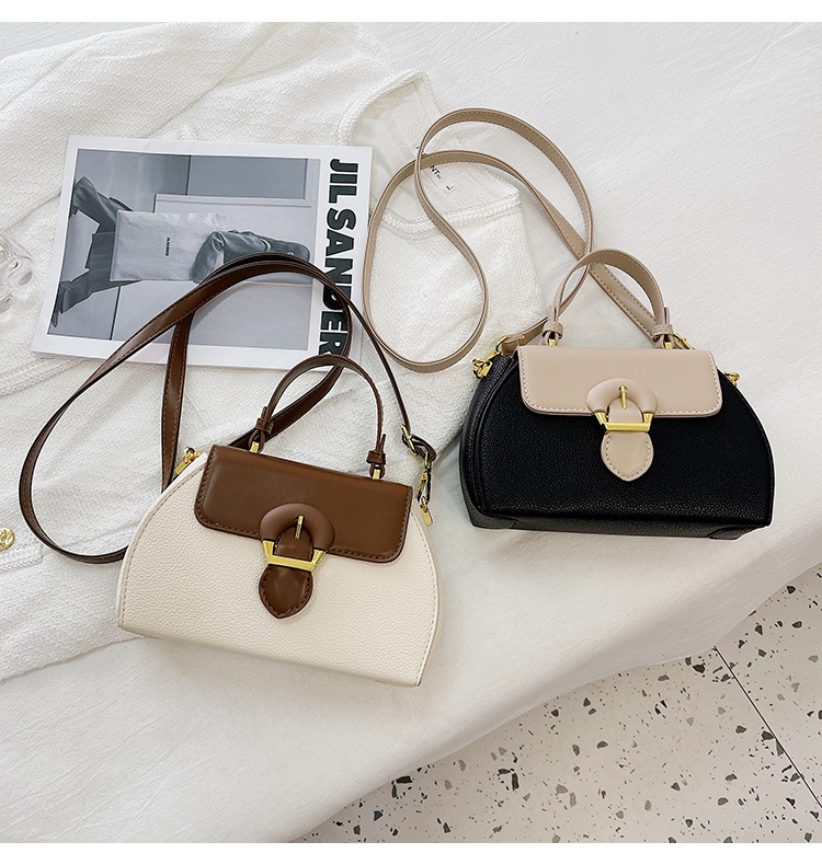 Versatile Women Colour-blocking Shoulder Bag For Work And Commuting_voghion.com