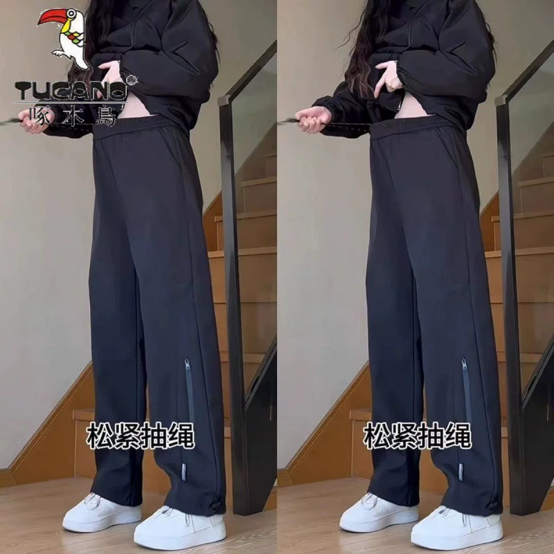Пр waterproof autumn travel trousers for men and women, American style, plus size, oversize, classic length