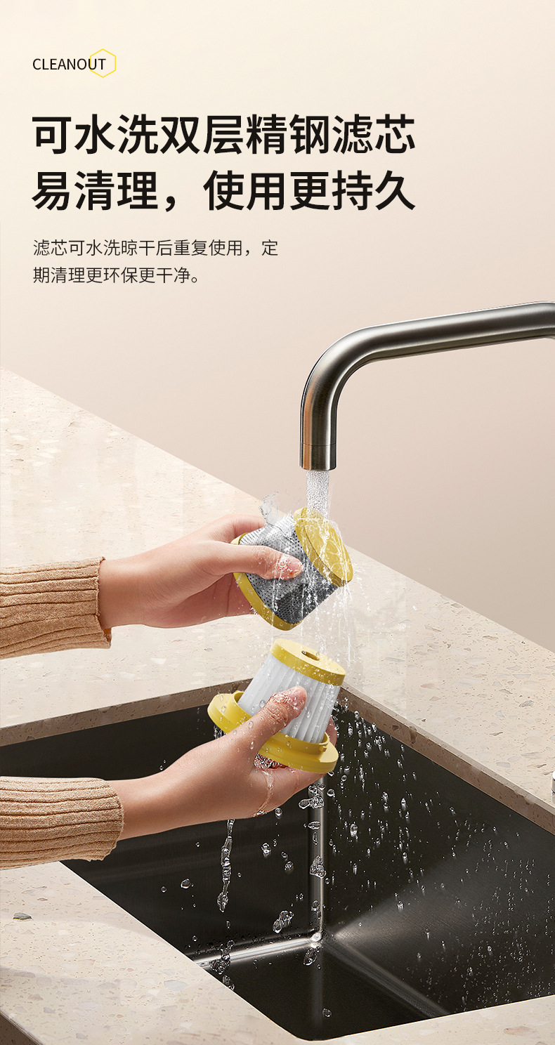 Factory direct car vacuum cleaner brushless one-button inverted dust steel net cost-effective wireless car vacuum cleaner wholesale