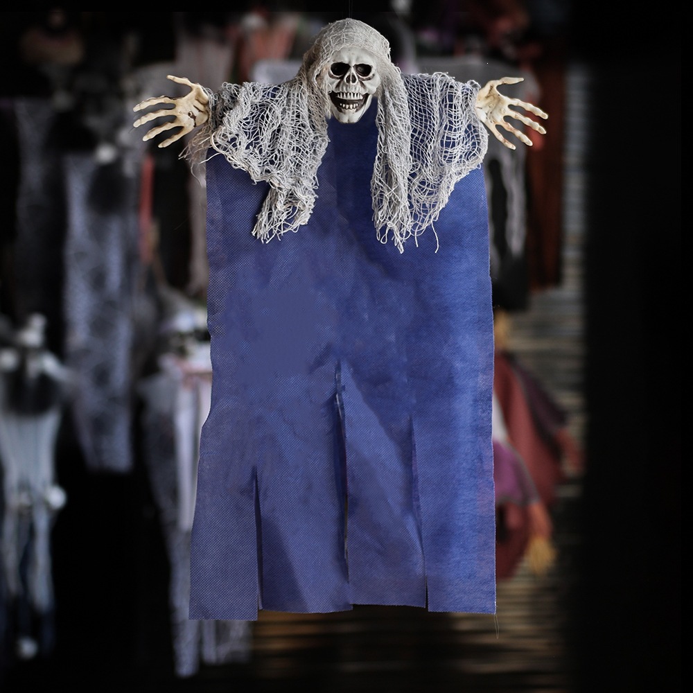 Halloween colgante colgante fantasma casa embrujada accesorios de decoración horror pequeño colgante de plástico calavera colgante al por mayor image 5