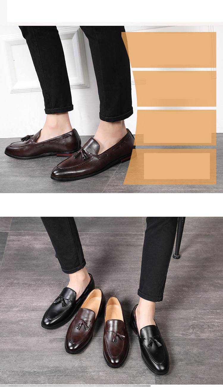 Men's casual leather shoes bean shoes_voghion.com