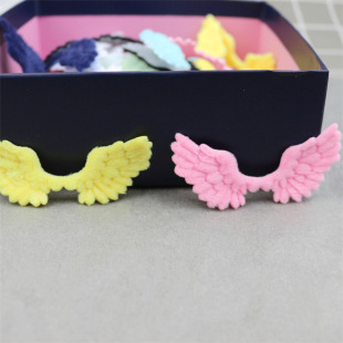 7cm Plush Angel Wings Decoration Accessories Hair Accessories Plush Doll Gift Box Jewelry Accessories Hairpin DIY Material