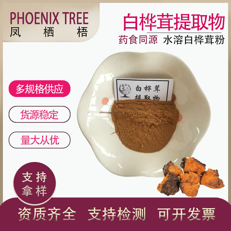 食品级喷雾干燥水溶白桦茸萃取粉 白桦茸多糖50%10:1白桦茸提取物