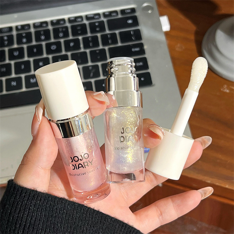 Diario largo, borde plateado de agua, labios dulces, miel, humedad, desalinización de las marcas labiales, labios de vidrio resistentes a la agrietamiento seco, duraderos, difíciles de descolorar image 3