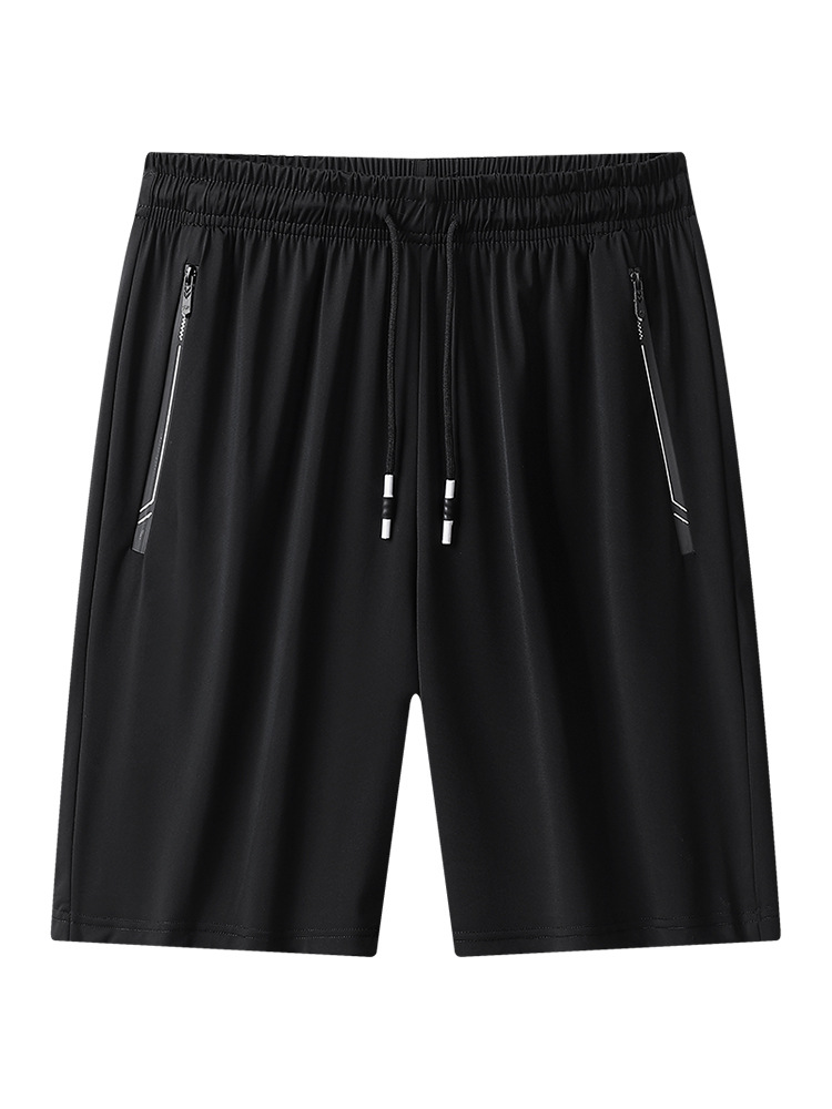 Pantalones cortos deportivos para hombres más tamaño pantalones de playa delgados de verano Pantalones cortos para correr de secado rápido pantalones cortos de seda de hielo tejido fino de fitness