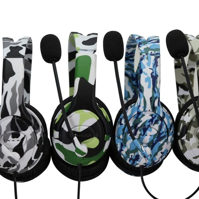 Factory source PS4 camouflage/x-one chicken game ear-loaded headset with headphones multi-color choice