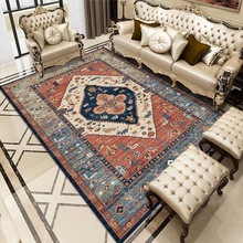土耳其客厅地毯卧室波斯美式乡村复古防滑地垫茶几床边批发代发