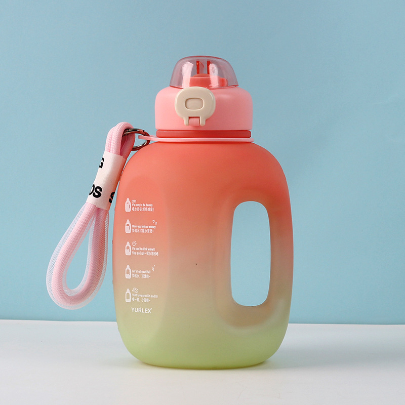 1.5L gran capacidad hervidor portátil con escala gimnasio tonelada cubo taza de agua fitness botella de agua Internet Celebrity Cup
