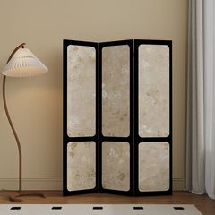 フランス中世の花屏風パーティションリビングルームリビングルームダイニングルームソファ背景玄関ブロック装飾モバイル折りたたみ