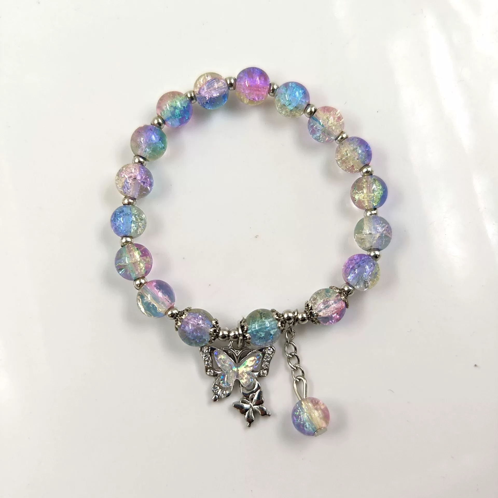 Милая бисерная bracelet, радужный кристалл, DIY