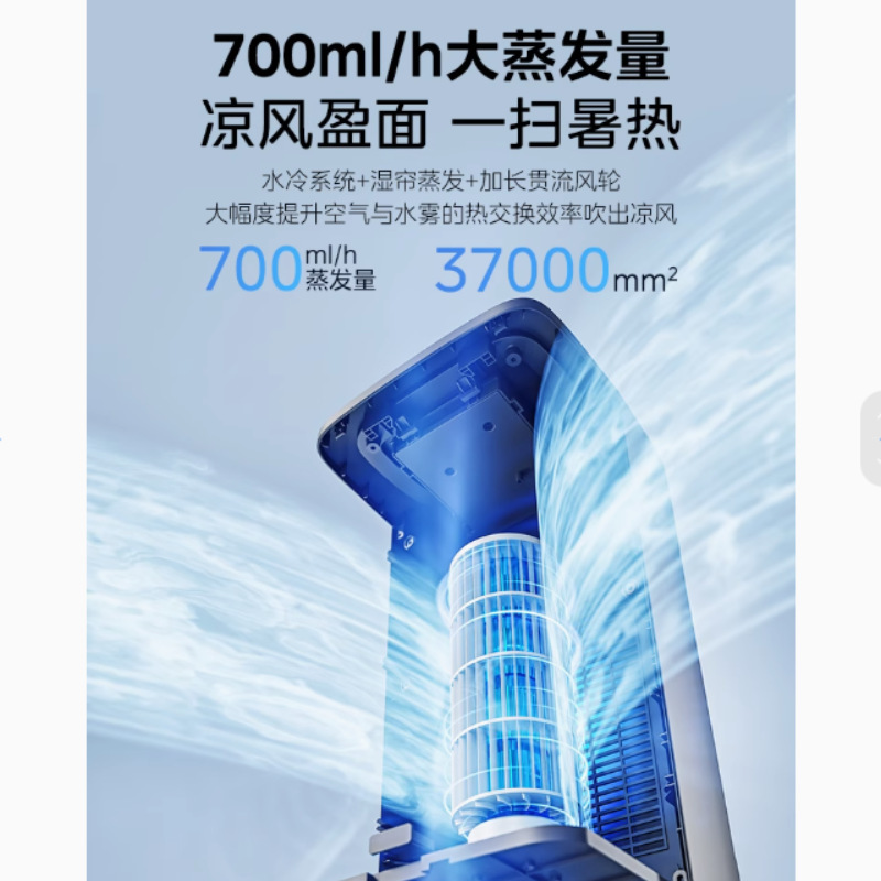美的空調ファン水冷ファン家庭用水加水分散インテリジェント音声リモコン冷却蒸発冷風 AAI10CG|undefined