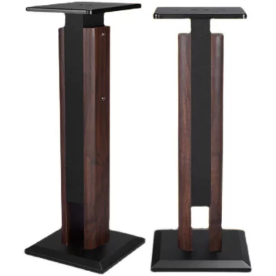12inch Speaker Stand with Adjustable Height, Surround Sound Stand, Bookshelf Speaker Floor Stand, Wooden Mobile Rack (Electric car big tripod) - zy-651-pair