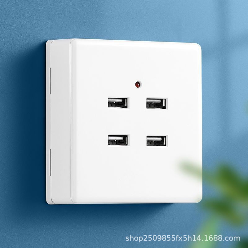 86 type USB socket panel light installation two -hole four -hole USB charging socket 220V low voltage 36V to 5V