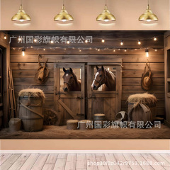クロスボーダー Amazon TEMU Xiyin AliExpress ホット製品暗号化された厚みのある 2D3D 背景 100 グラムフラッグ布バナー
