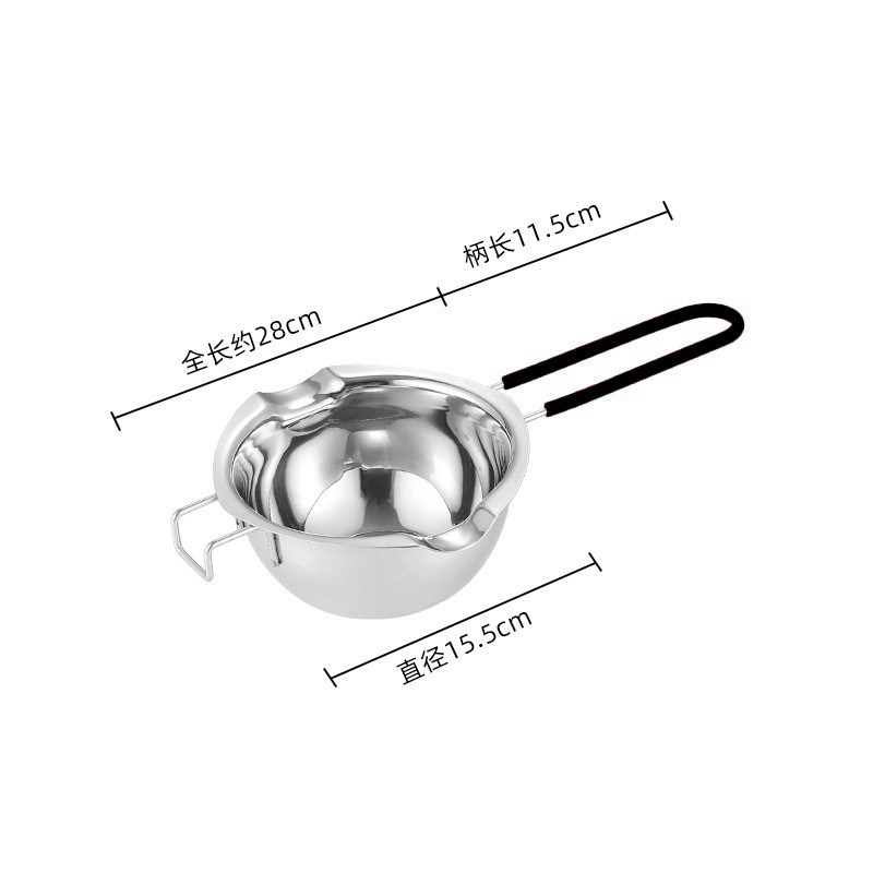 融蜡锅巧克力融化锅304不锈钢硅胶手柄化蜡锅香皂融化锅熔蜡锅|undefined