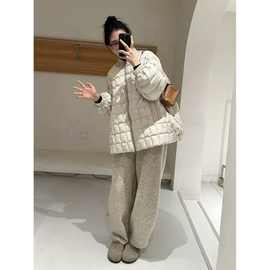 拉链立领轻薄中长款棉服外套女冬季宽松加厚保暖休闲百搭棉衣上衣
