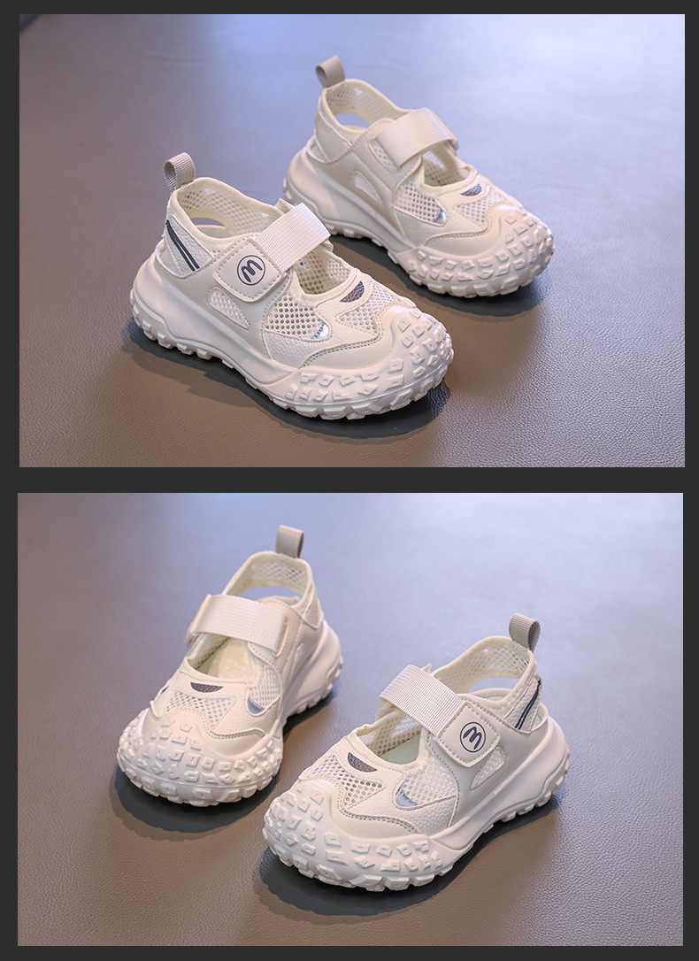 Kids Outdoor Sport Sandals With Closed Toe And Adjustable Straps_voghion.com
