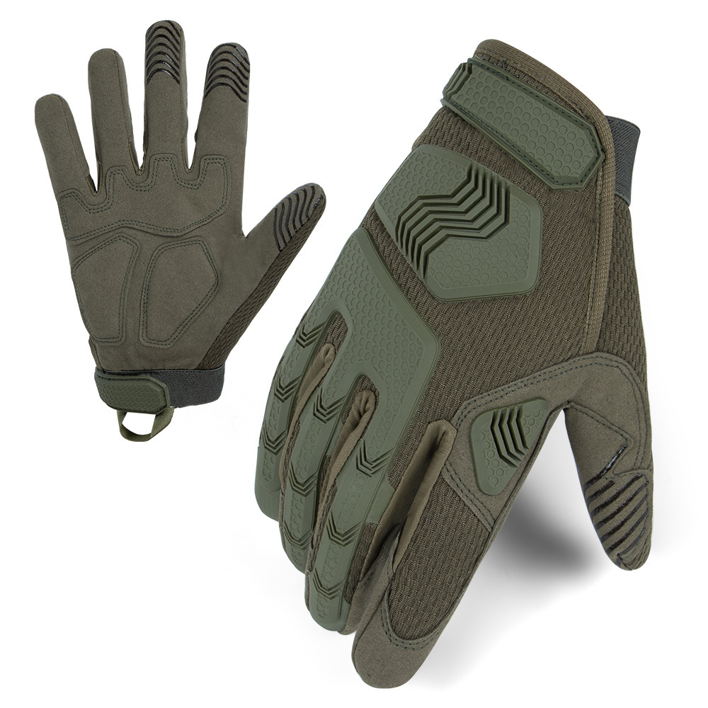 Outdoor sports tactical glove leather protective riding motorcycle…