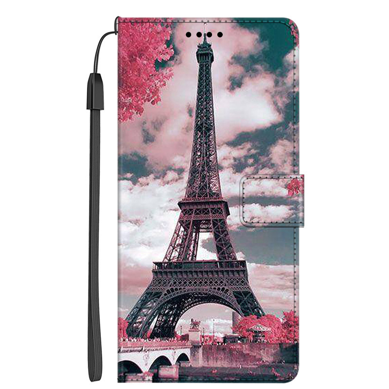 Suitable for Samsung A21S mobile phone leather case magnetic square buckle lanyard portable personalized Purple Tower 1 piece wholesale