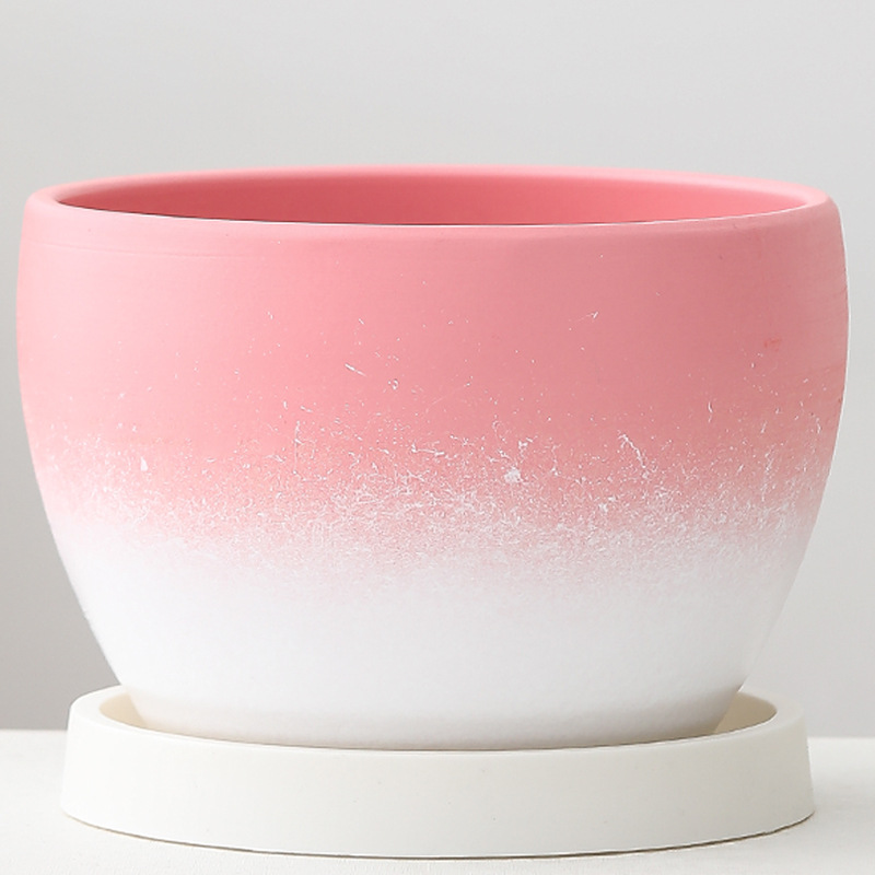 New Ceramic Flower Pot Extra Large Nordic Style Creative Indoor and Outdoor Money Tree Pothos Potted Flower Pot Clearance