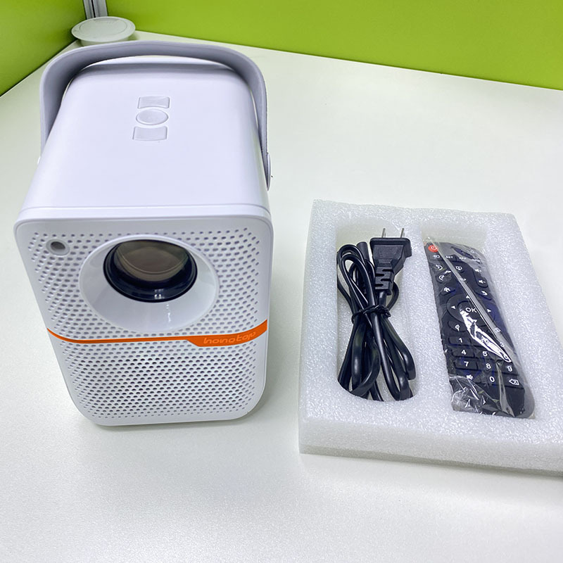 Teléfono móvil mini mini proyector doméstico portátil compacto inteligente de voz sala de estar dormitorio 4K máquina ultra clara en blanco y negro