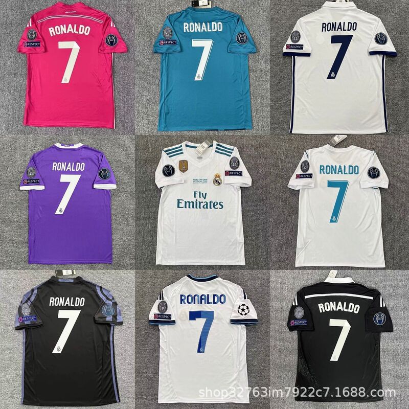 Realmadrid Classic Retro Real Madrid Jersey 11-18 Season No. 7 Short-Sleeved Retro Jersey Football Uniform Fans Realmadrid Classic Retro Real Madrid Jersey 11-18 Season No. 7 Short-Sleeved Retro Jersey Football Uniform Fans