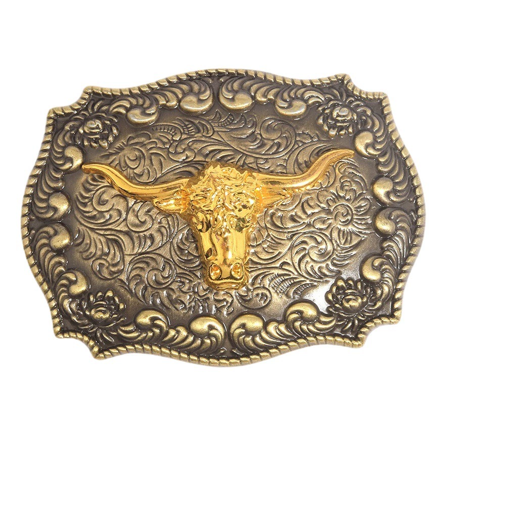 Трансграничная европейская и американская индивидуальность талия с металлическим рельефным дном 3D голова быка пряжка ремня джинсового ветра декоративные аксессуары оптом