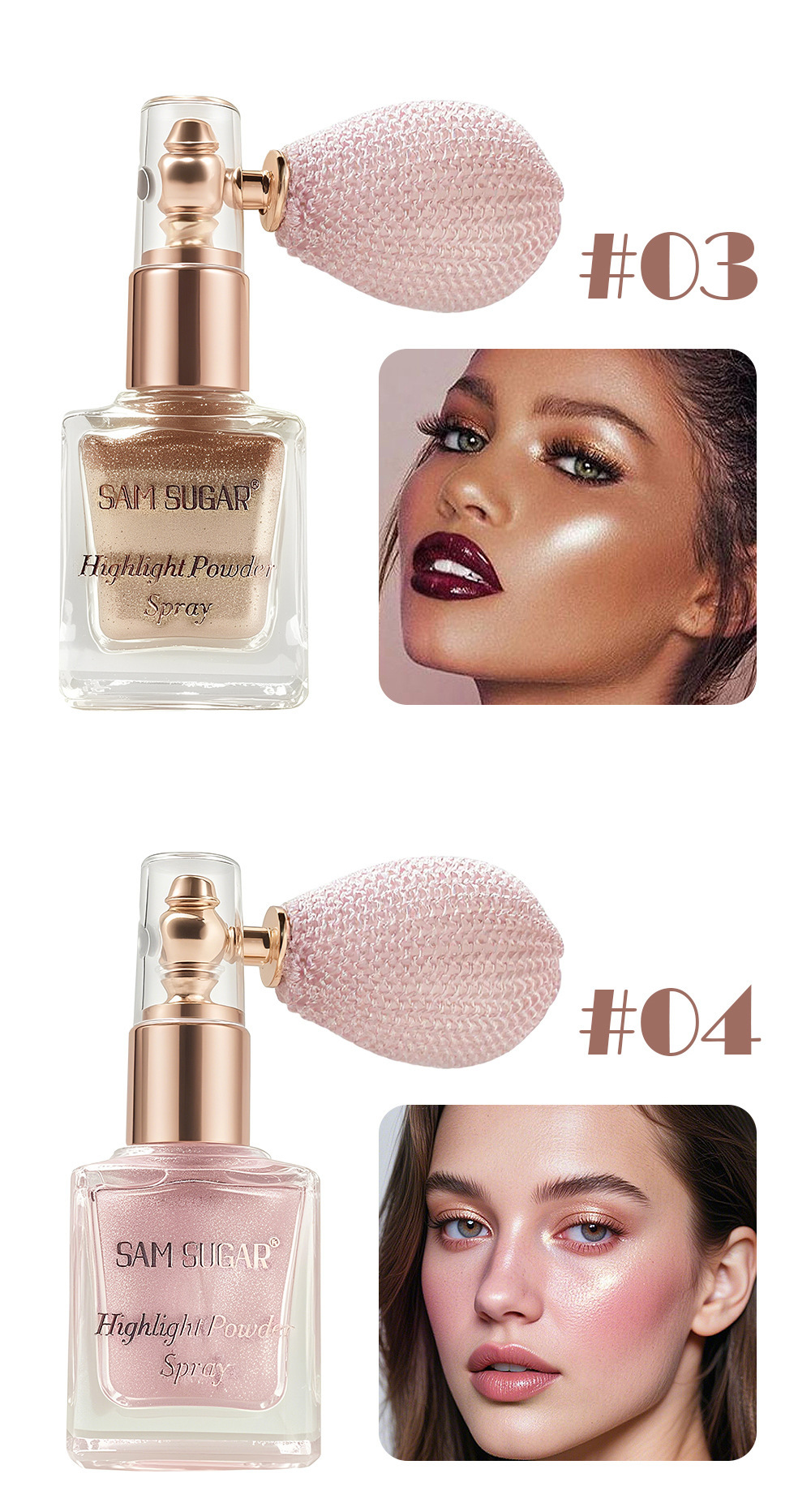 Glitzerndes Highlighter Puder Spray Für Gesicht Und Körper_voghion.com