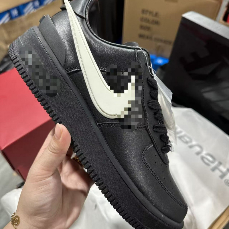 Putian Manufacturer Special Price Full-Grain Leather Air Force 1 Ambu Collaboration Unisex Casual Sneakers