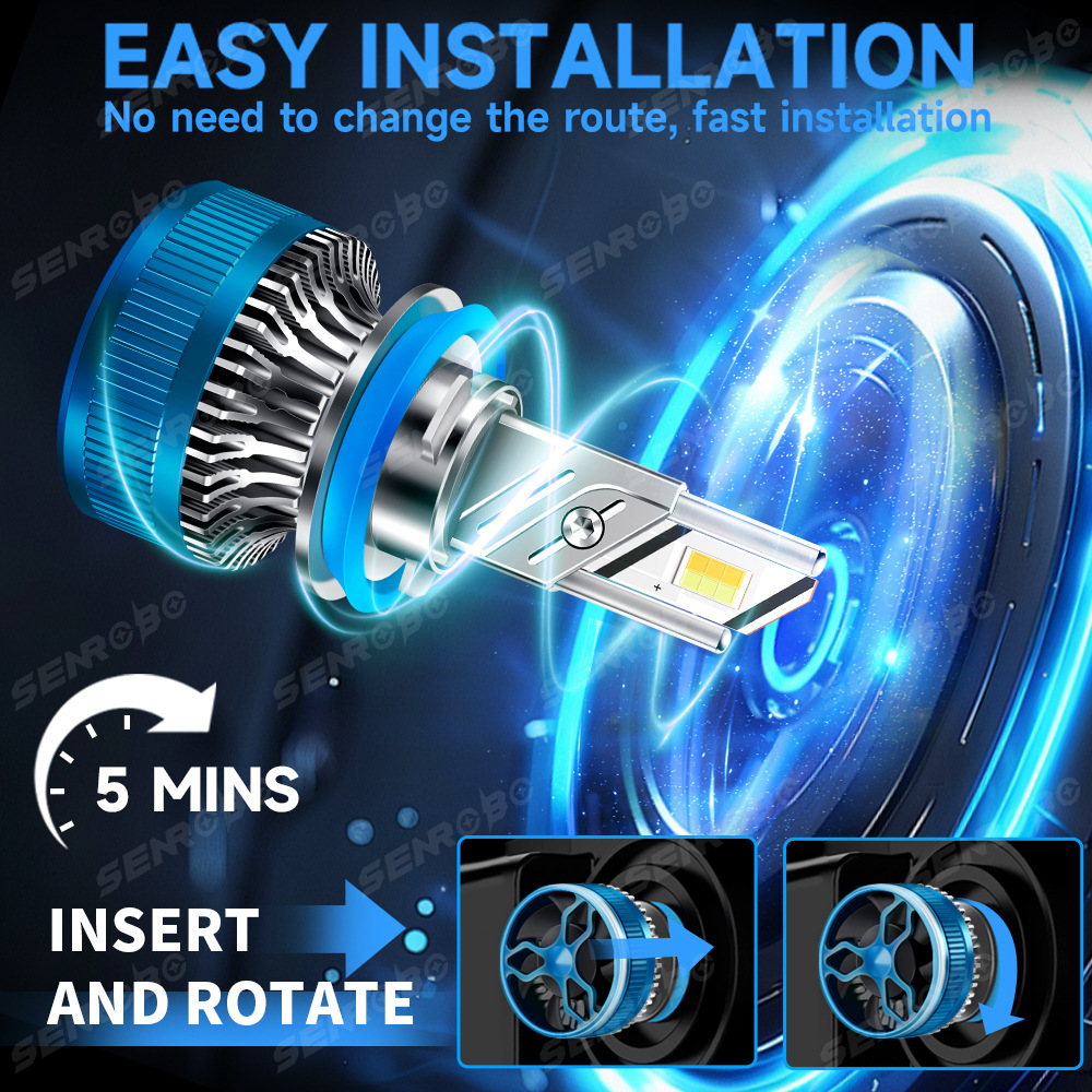 Nuevos tres colores transfronterizos de automóviles led faro de alta y baja luz H4H11H79005 fábrica de modificación de automóviles venta directa