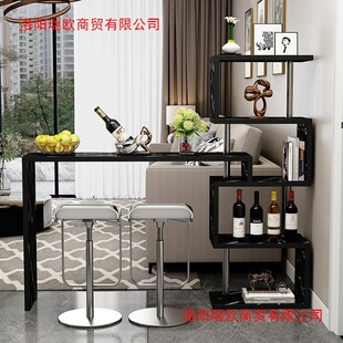 Simple Home Bar Table Small Bar Table Against the Wall Living Room Entrance Partition Creative Wine Cabinet Bar Balcony Table