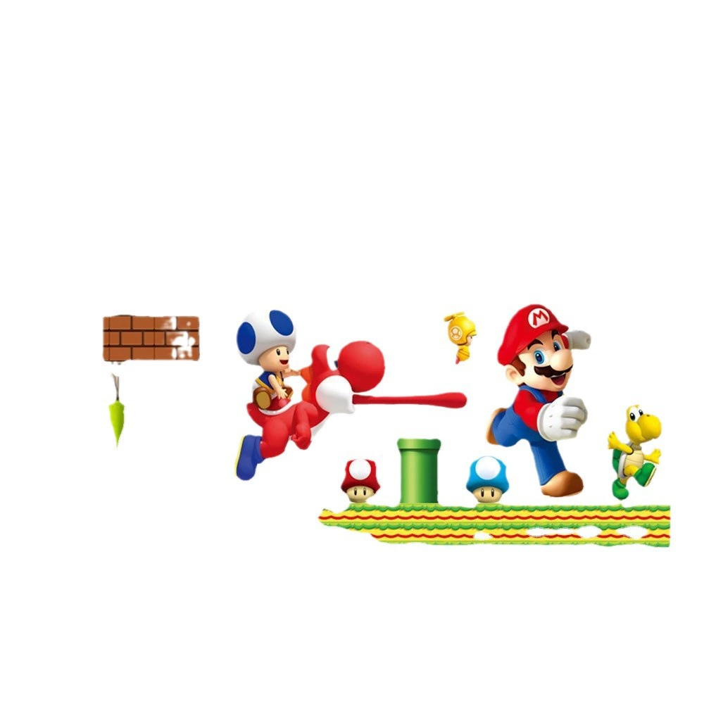 AY7062 Foreign Trade Cartoon Super Mary Children's Room Kindergarten can remove stickers Three -generation wall stickers