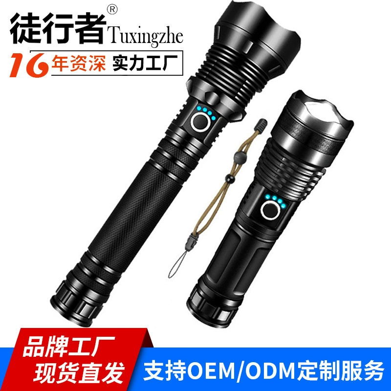 Новый трансграничный телескопический фонарик XHP50 из алюминиевого сплава