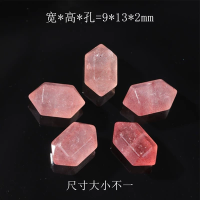Zərgərlik ara hissələri – Crystal Random Beads Spacer - no-23-double-pointed-strawberry-crystaldifferent-sizes