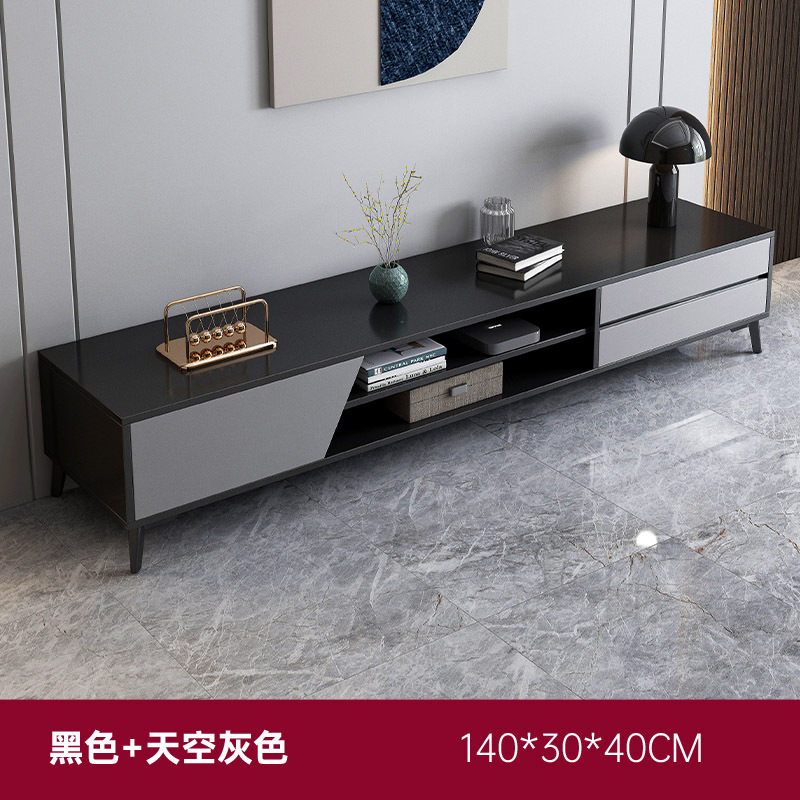 Gabinete de TV simple moderno pequeño apartamento sala de estar luz gabinete de TV de lujo armario de almacenamiento en el hogar combinación de gabinete sub-lado