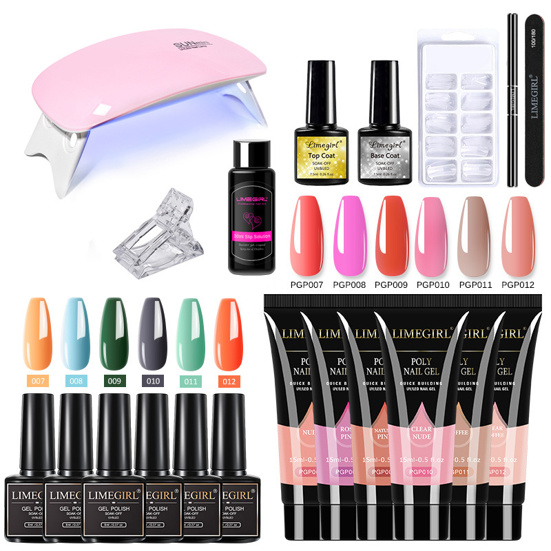 Limagirl transfronteriza extensión de uñas pegamento traje fototerapia esmalte de uñas pegamento traje fábrica de salón de uñas al por mayor