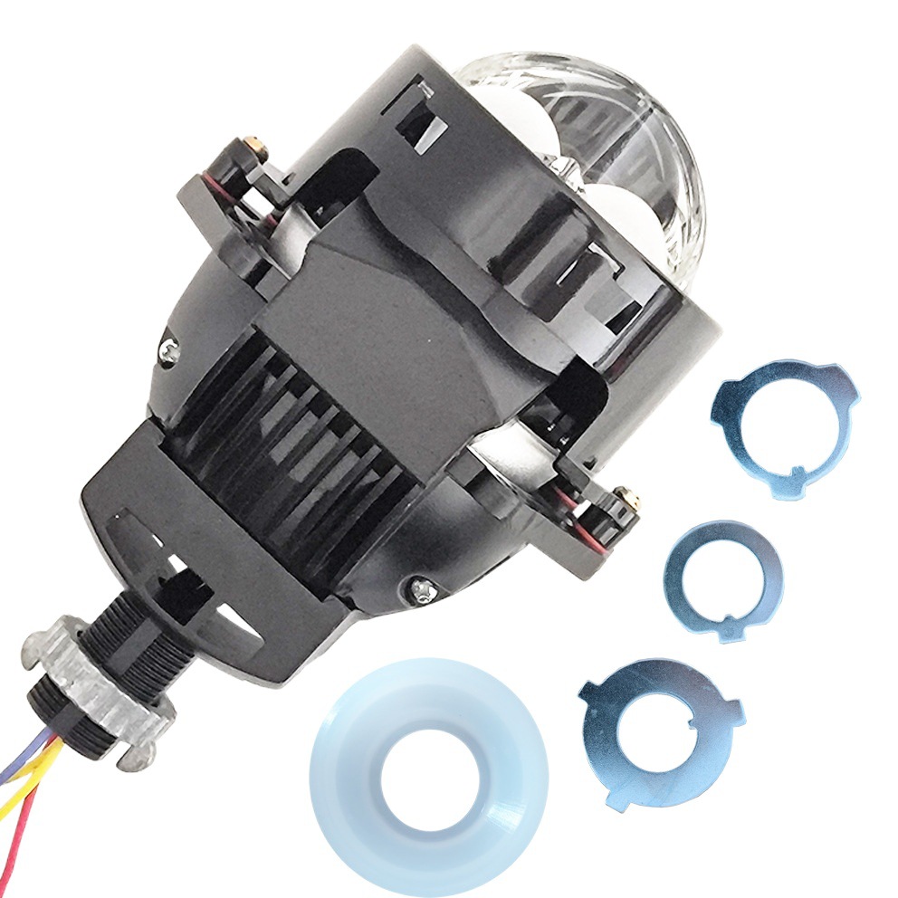 Nuevo Comercio exterior JG12 sin pérdidas Super brillante modificado doble directa de luz láser LED lente de la linterna del coche