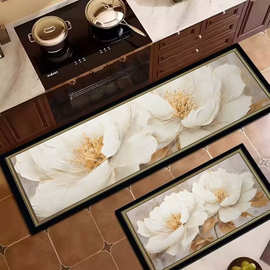 跨境亚马逊厨房地垫吸水吸油速干硅藻泥地垫耐脏易打理可裁剪脚垫