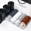 Black can gift box 4 silver edge 4 (brown+gray+white+medium gray)