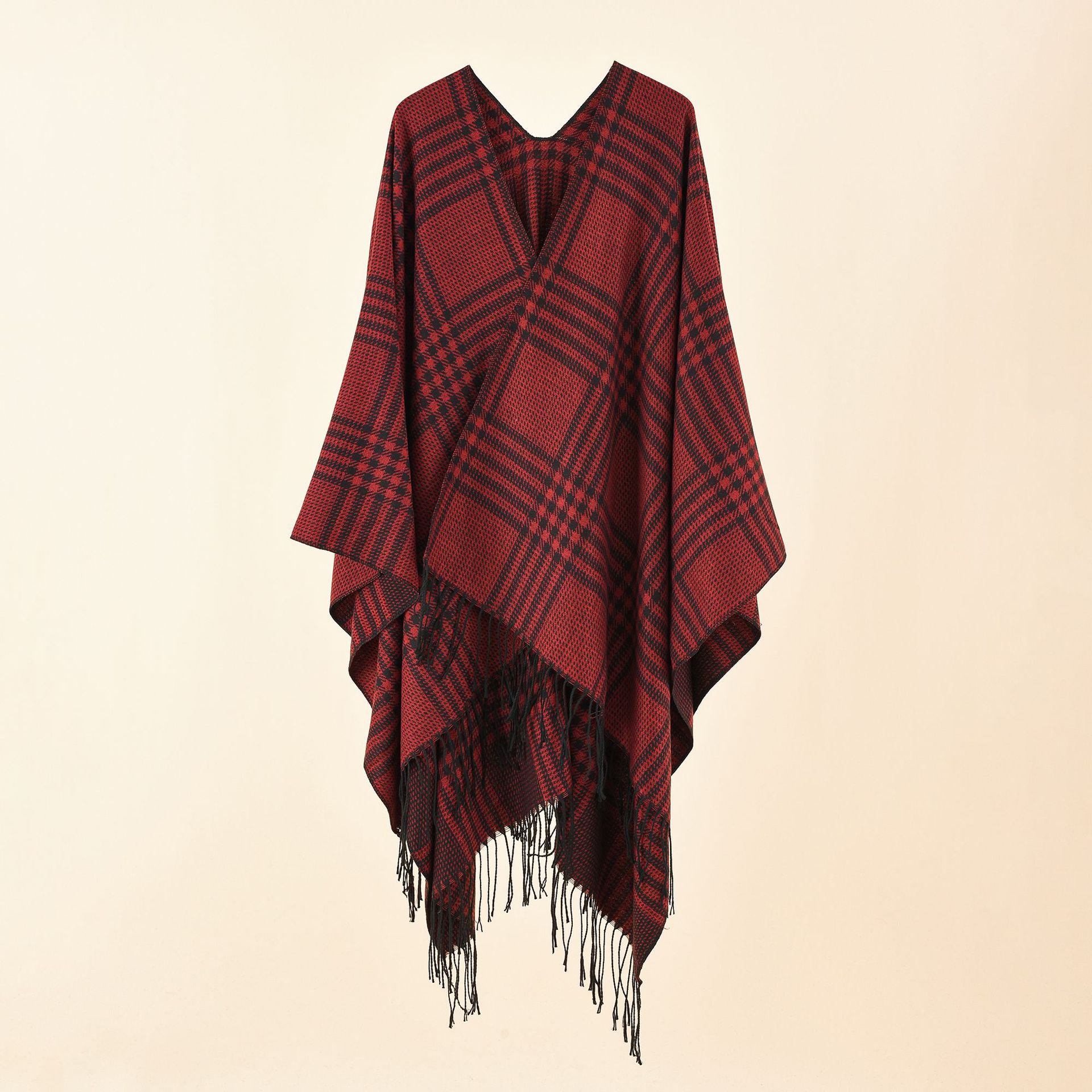 Capa del Mantón de las mujeres europeas y americanas Otoño e Invierno grande Plaid split regular suave cálido chal de moda coreana chal