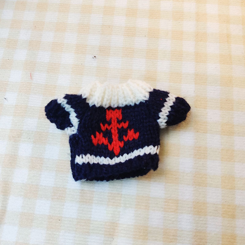 15cm ciego caja pull paño suéter pantalones macaron labubu colgante muñeca suéter Año Nuevo suéter lindo